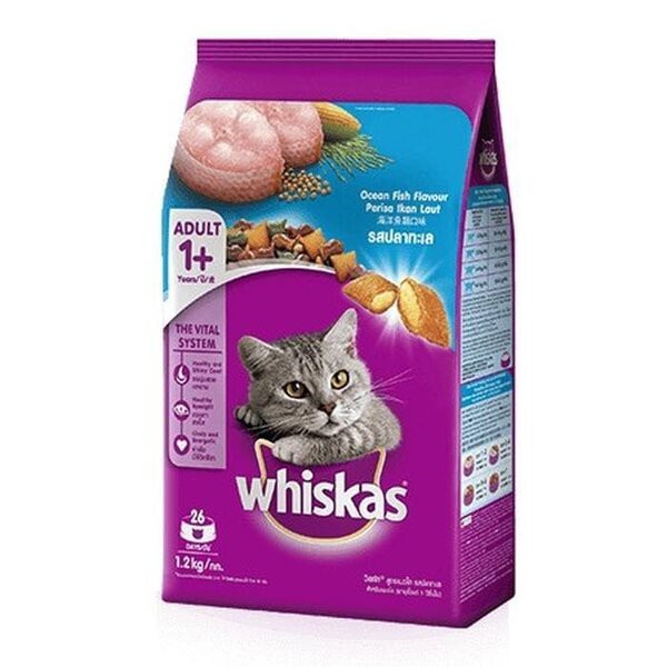 Whiskas Ocean Fish 1.2kg 1.2 1,2 kg Makanan Kucing Dry Cat Food 1,2kg