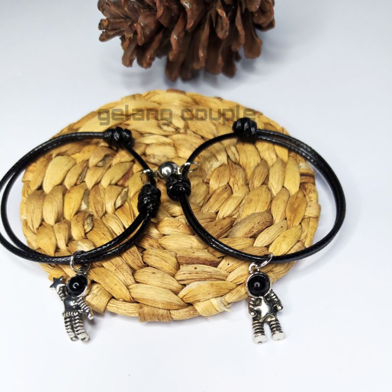 GELANG COUPLE ASTRONOT + MAGNET double slide tali korea