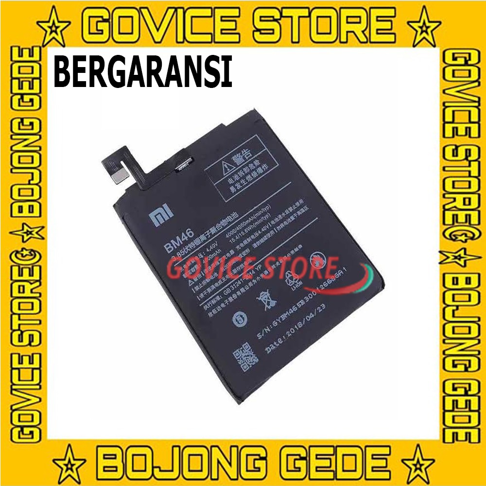 BATRAI XIAOMI BATRE XIAOMI BATERAI XIAOMI BM46/REDMI NOTE3/NOTE3 PRO ORI 99%