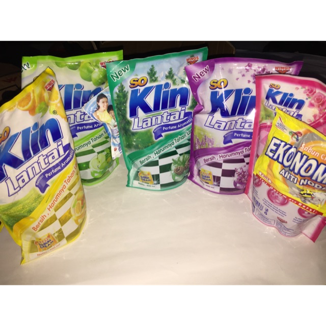 Soklin pewangi lantai 400ml free sabun colek | Shopee