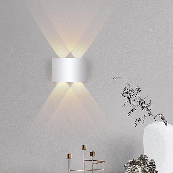 Lampu Hias Dinding Minimalis Modern Teras Indoor Outdoor 220V 6W 4W 2W Anti Air TaffLED Lampu