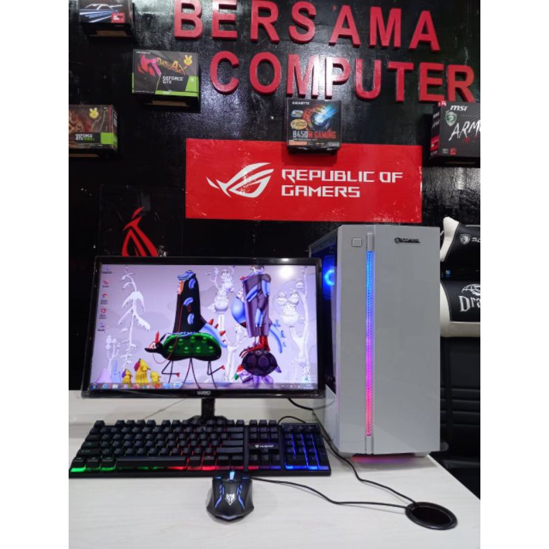 PC Gaming  Editing CORE i5 Vga 2 gb Full set siap Pakai new