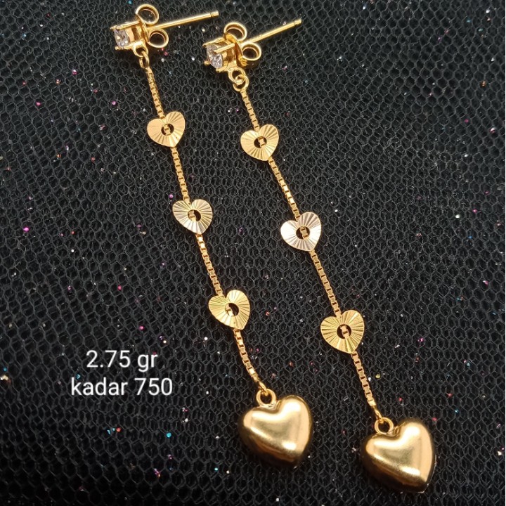 Anting Emas 17 K - 2.75 gr Kadar 750 - 2083