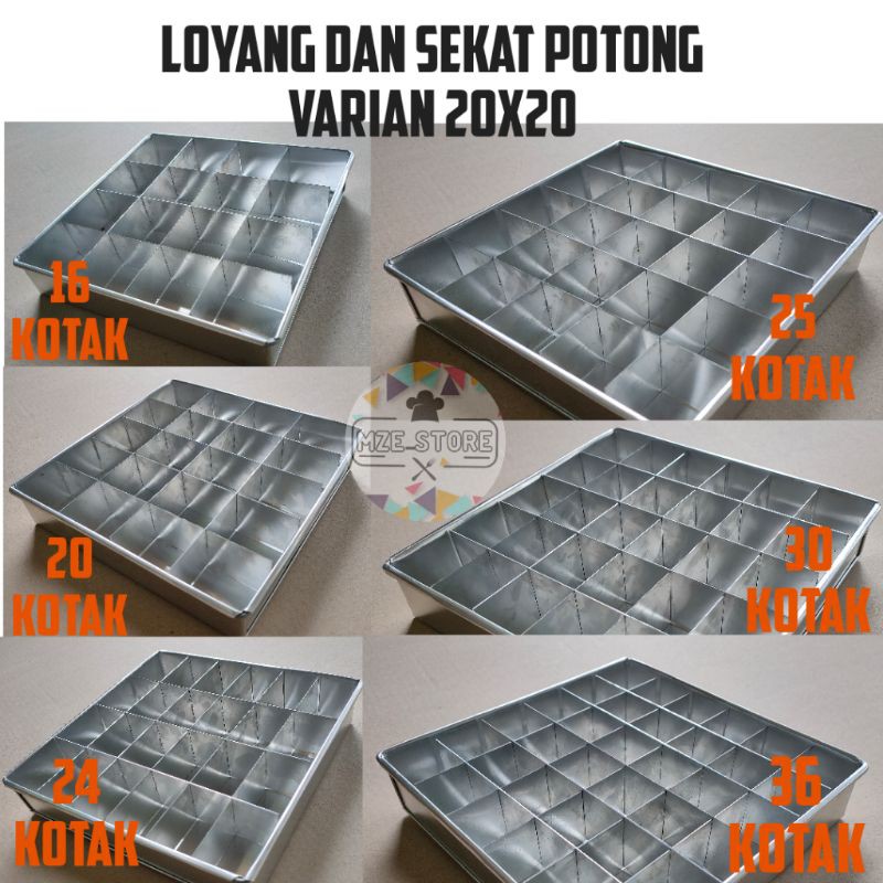 LOYANG DAN SEKAT POTONG UKURAN 20x20 ( 6 VARIAN )