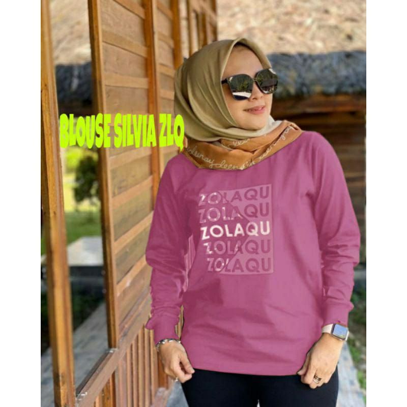 BLOUSE SILVIA/KAOS ATASAN WANITA LENGAN PANJANG/MODEL TERBARU/TERMURAH/HARGA PROMOSI/BAJU ATASAN WANITA LENGAN PANJANG (GOOD QUALITY).