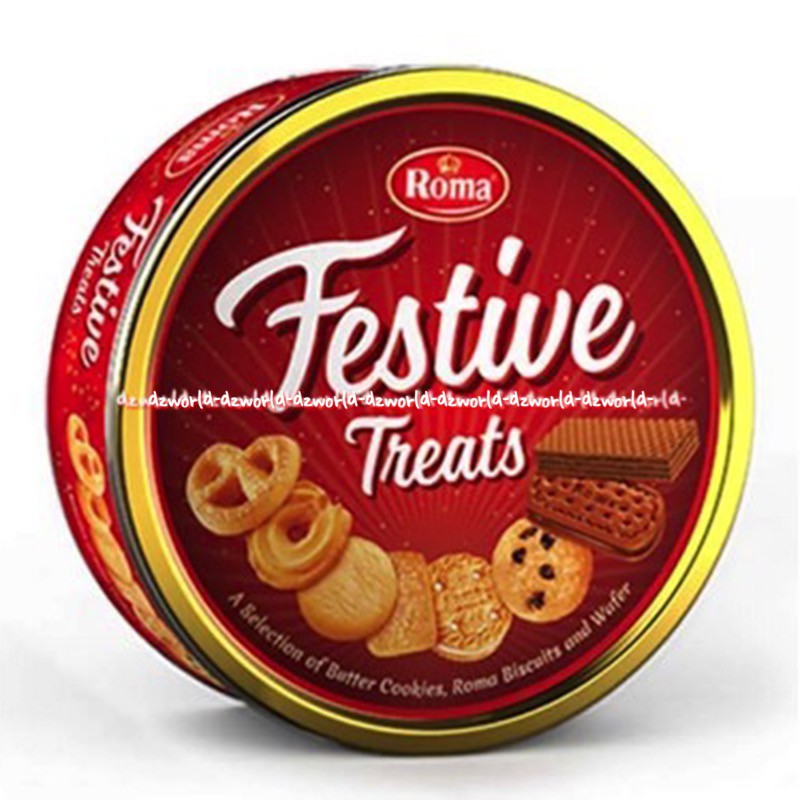 

Roma Festive 675gr Treats Butter Coockies Biscuit Roma Biskut Kaleng Merah Treat