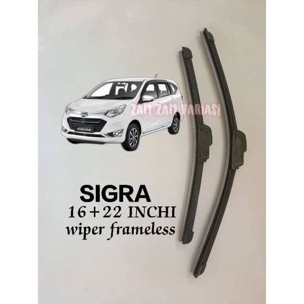 wiper kaca depan model banana frameless mobil sigra