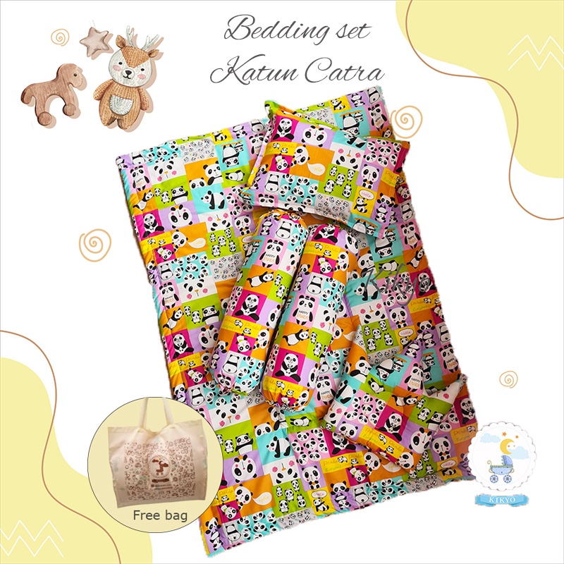 Bedding set baby panda / baby bedding / selimut bayi / bedding set bayi