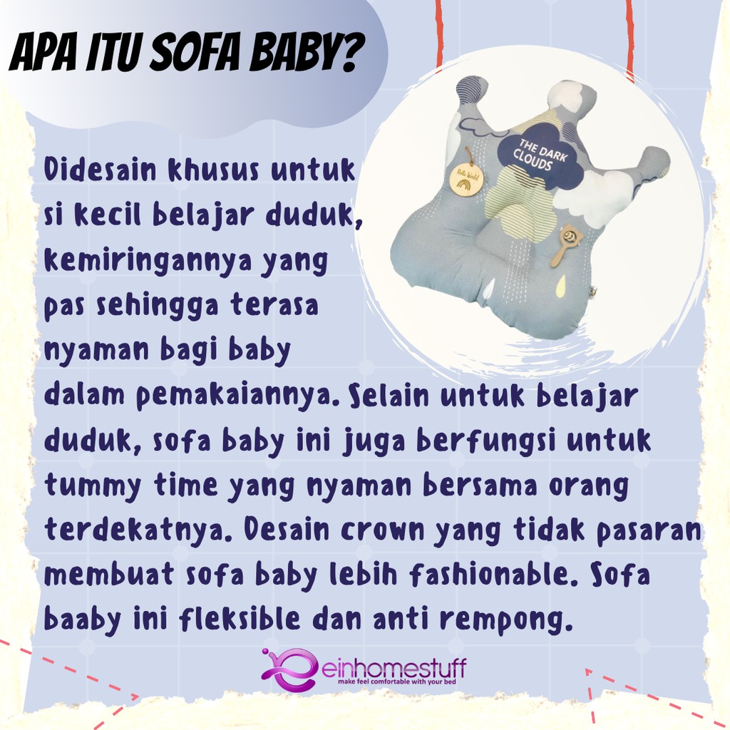 Einhomestuff Sofa Baby/Sofa Bayi Crown Custom By Pre Order-4