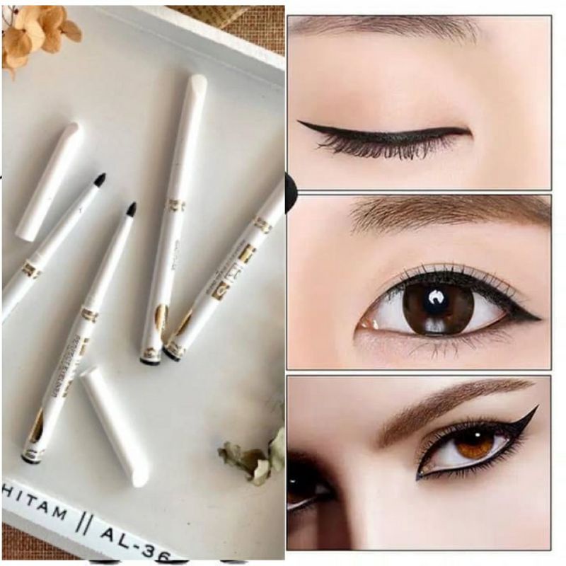 PROMO 12.12 BIGSALE Eyeliner Pensil Waterproof Warna Hitam Coklat Putih EYELINER PUTAR Y&amp;B/FRS ORIGINAL