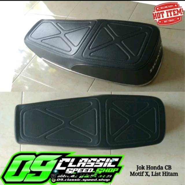 Jok Sadel Honda CB Glatik Motif X robot/JOK CB KARBON SULTAN