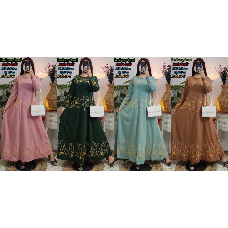 Gamis voxy jumbo bordir kode APC