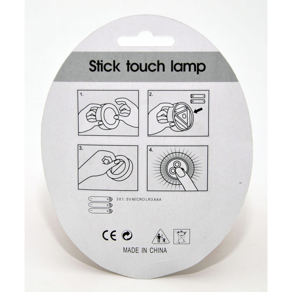 VOM Stick N Click Lampu Tempel 3 LED / Stick Touch Lamp - 0222