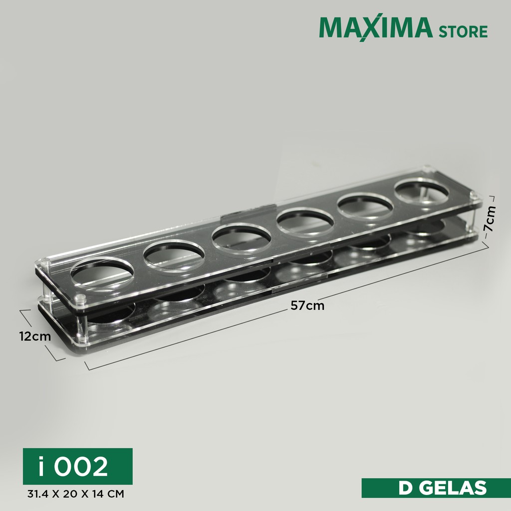 Display gelas / nampan / display botol / tray