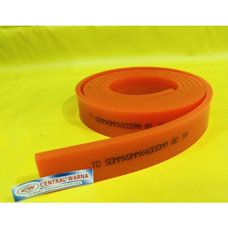 

Karet Rakel Kotak 50MM 9MM 4000MM Sablon Per CM - Orange