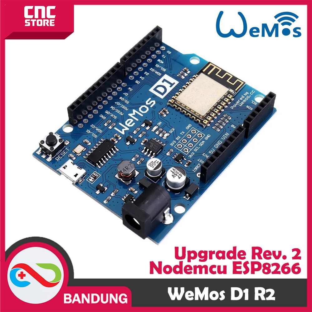 WEMOS D1 R2 WIFI ESP8266 UNO BASED BOARD DEVLOPMENT NODEMCU 4MB FLASH UPGRADE VERSION