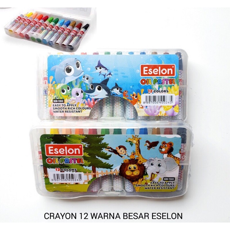 

Crayon Eselon 12Warna / Oil Pastel Eselon 12 Warna / Crayon Mewarnai Besar