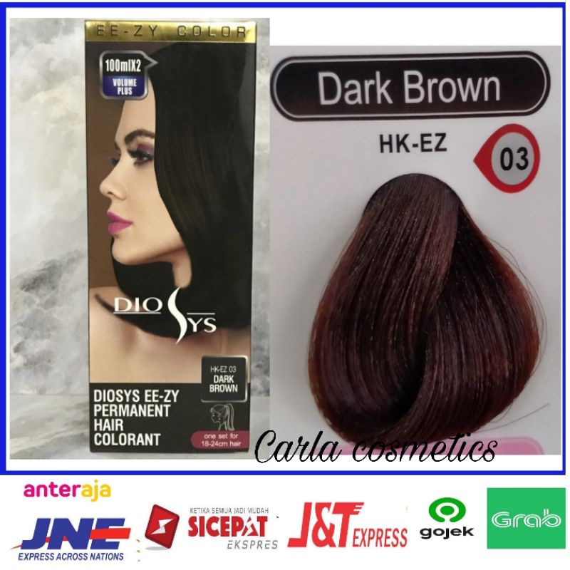 cat rambut diosys warna dark brown hair Color diosys dark brown set 100ml