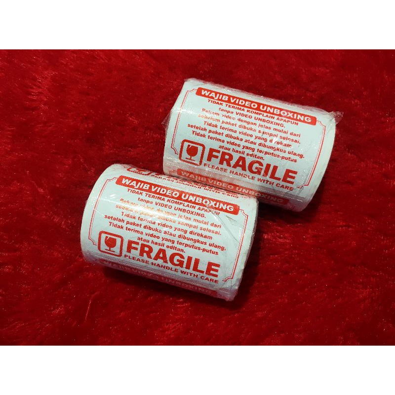 

[TERMURAH] STIKER LABEL FRAGILE LABEL VIDEO UNBOXING ONLINE SHOP