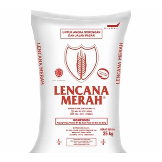 

TERLARIS tepung terigu lencana merah 25 kg [Gojek only]