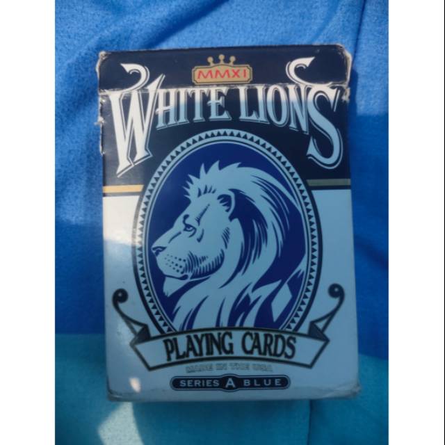 David Blaine White Lion Playing Card serius blue ( MMXI)