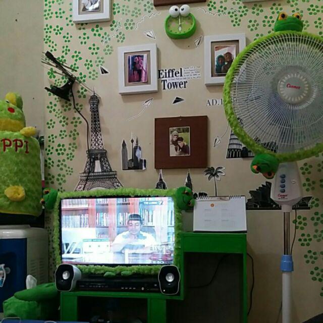 Grosir Set 4 In 1 List/ Cover/ Bando Tv, Kipas, Sarung / Cover Remot, Tissu Karakter / Boneka