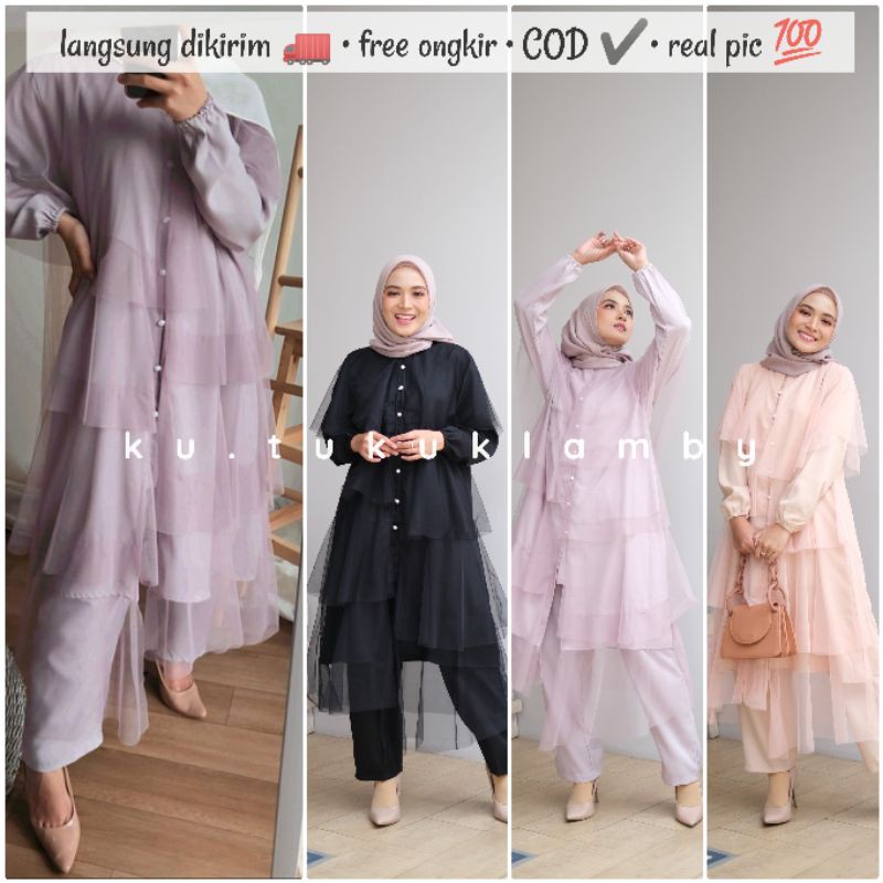READY DAYANA TILE TUNIK + CELANA / HALWA TUNIK / ONESET local.id KAMILA SET
