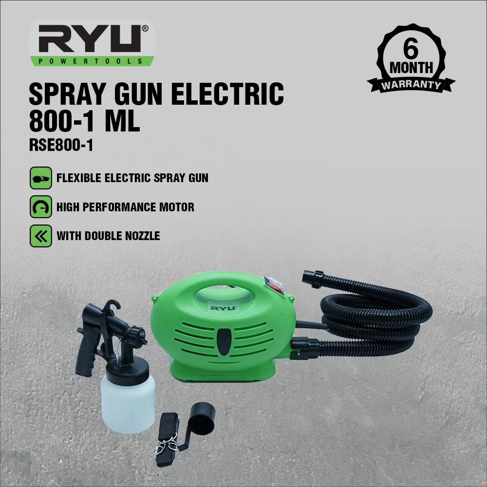 Ryu spray gun electric 800 ml RSE800-1 - mesin semprotan cat tembok - perkakas