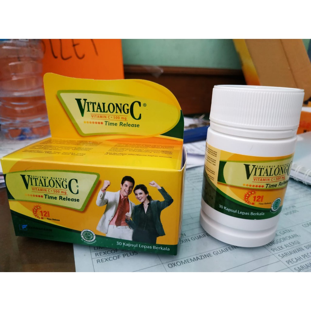 Vitalong C Multivitamin Kesehatan Vitamin C 500MG / Vitamin C 500mg Vitalong C 30 Kapsul