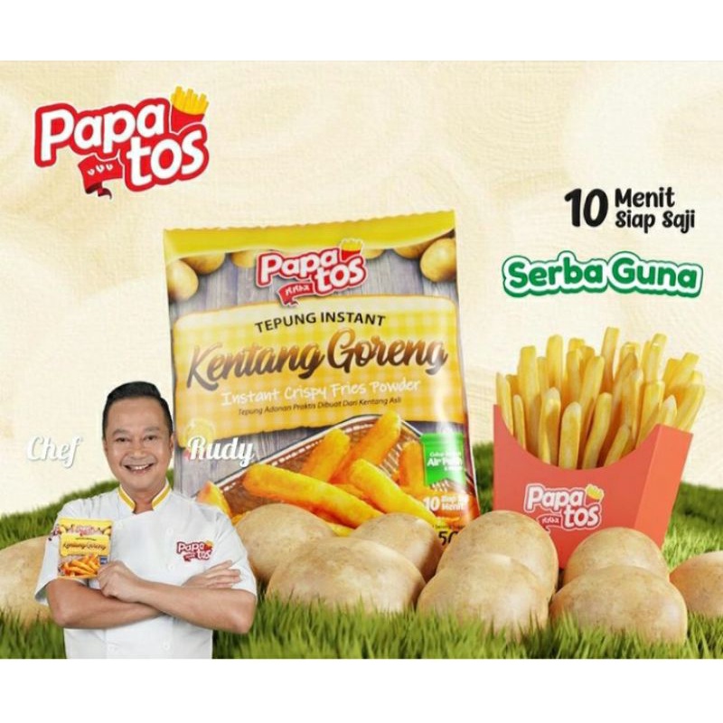 

TEPUNG KENTANG PAPATOS Tepung kentang Goreng Instant 50gr 1 Karton 40pcs