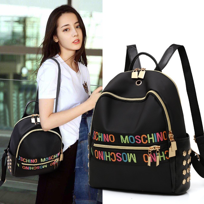 🔥🔥🔥RANSEL MOSCHINO / TAS WANITA / BAHAN NILON PARASUT / SSBAG296 