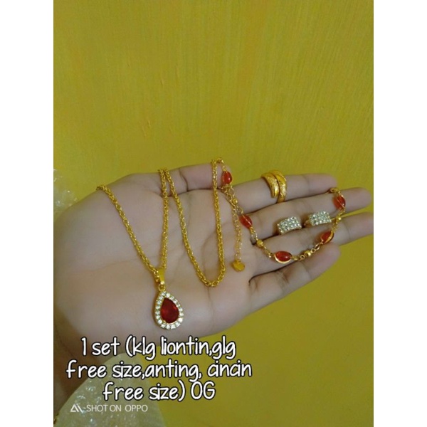 VG set perhiasan murah lapis ems24k imitasi replika