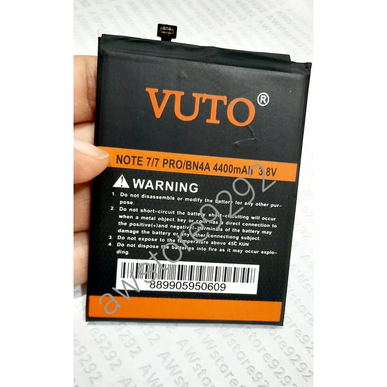 Battery Batre baterai Vuto Redmi NOTE 7 / 7 Pro / BN4A BN-4A BN 4A