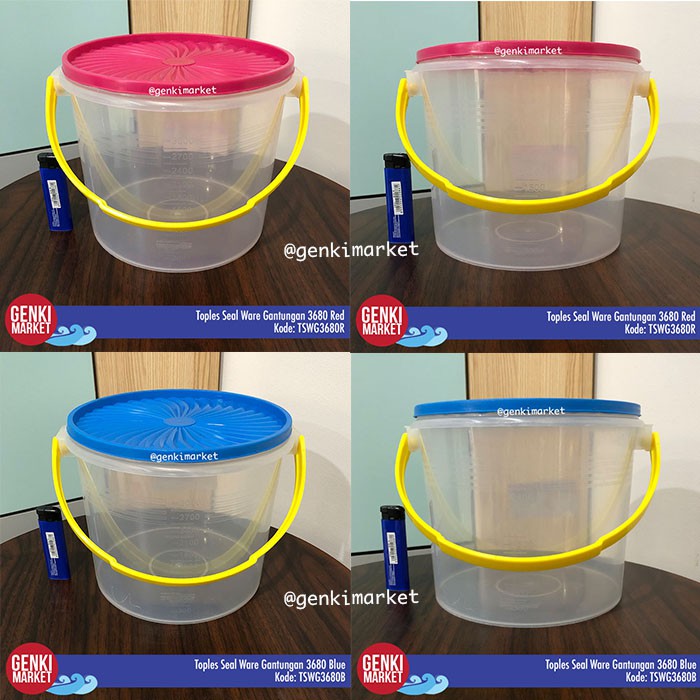 Toples Plastik Gagang / Toples Sealware / Toples Kerupuk Serbaguna / Toples Sealware Gantungan 3680