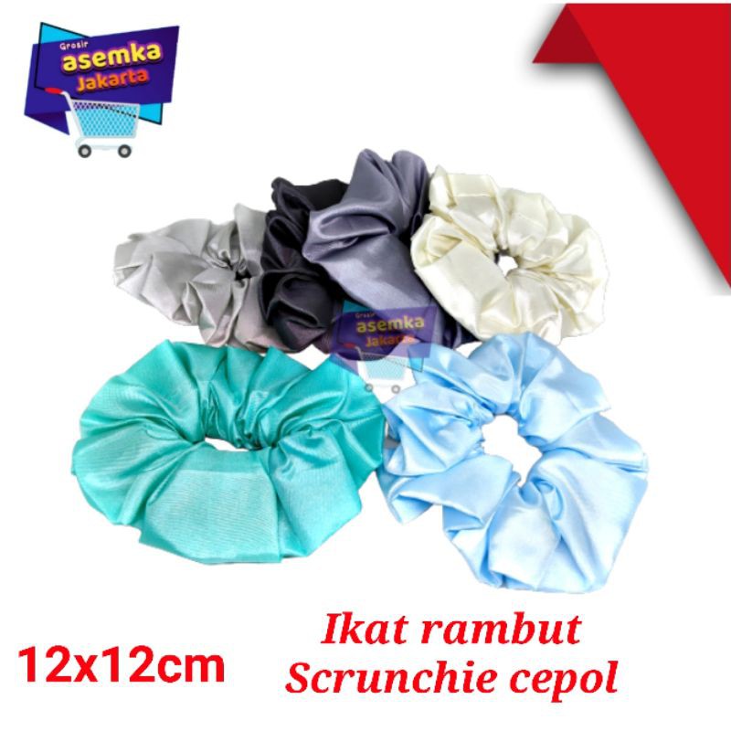 Scrunchie Kunciran ikat rambut diameter 12x12cm grosir (6pcs)