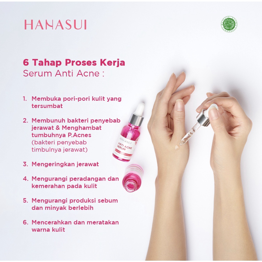 Hanasui Anti Acne Serum New Look &amp; Improved Formula 20ml BPOM