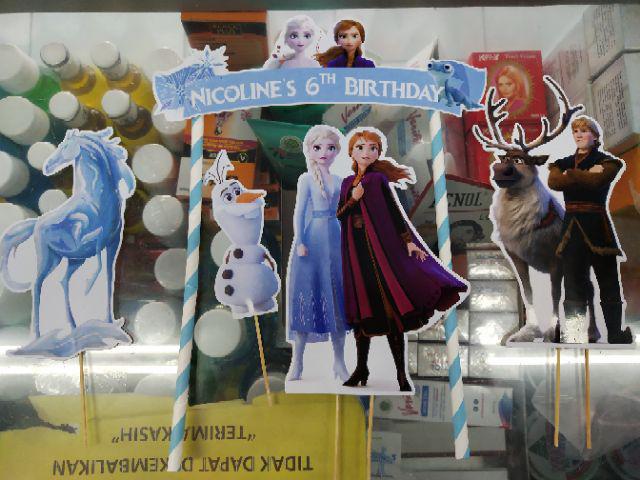 Topper Birthday Cake Frozen / Frozen 2