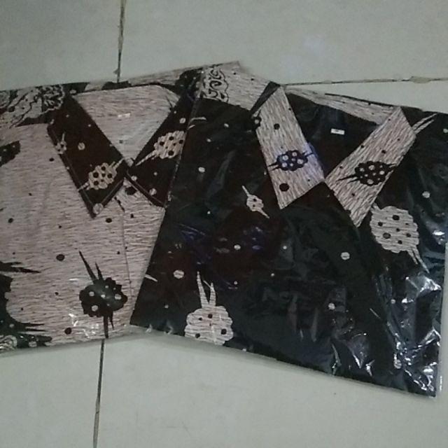 Havi Batik Hrb026 Kenongo Kemeja Pendek Pekalongan Padi M L Xl Sogan Tulis Halus Kemeja Batik