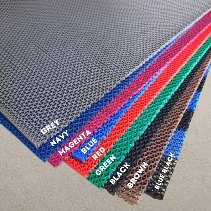 Karpet PVC Kamar Mandi 1m x 1.2m , S Mat, Keset PVC ANTI SLIP-4