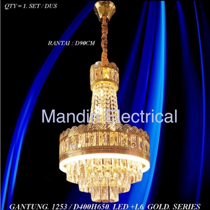 Lampu Gantung Kristal Ruang Tamu 1253 Chandelier