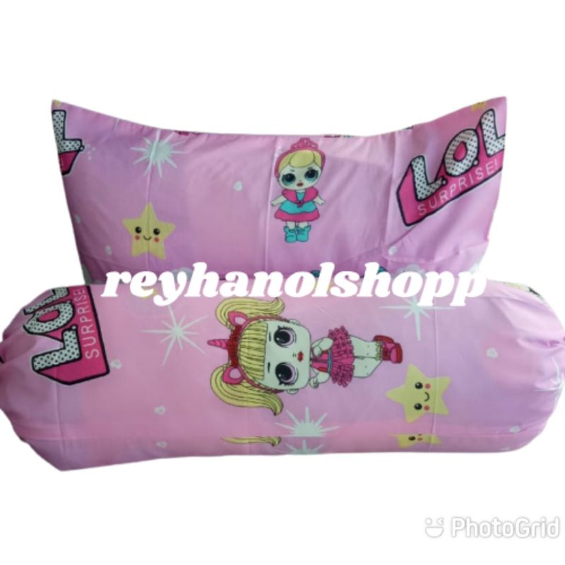 Sarung bantal sarung guling set motif karakter anak