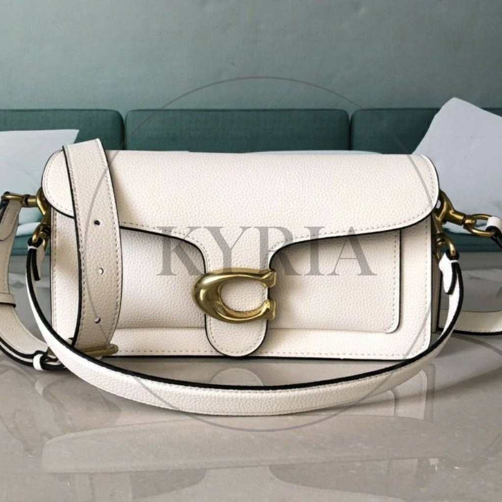 TAS WANITA WOMEN TABBY 26 WHITE PLAIN SHOULDER BAG TAS SELEMPANG 73995