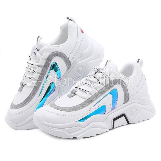 K-Store Official - PVN Yujin Sepatu Sneakers Wanita Pink Sport Shoes 125