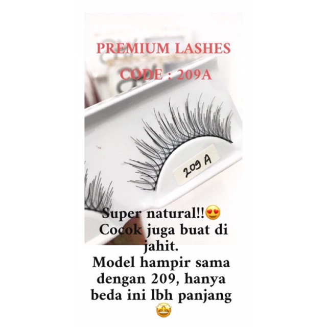 Bulu Mata Palsu Natural Premium code 209A best untuk jahit obras AivieLashes