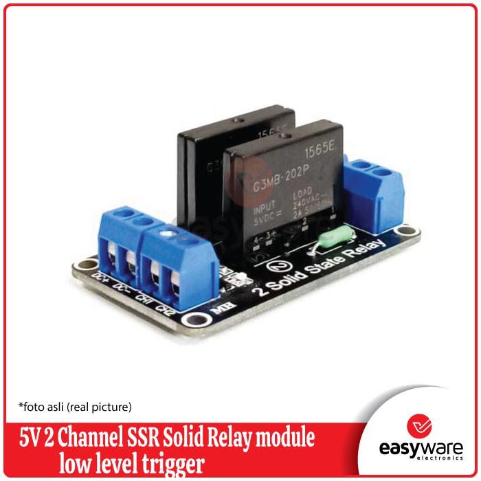 5V 2 Channel SSR Solid State Relay module high or low level trigger