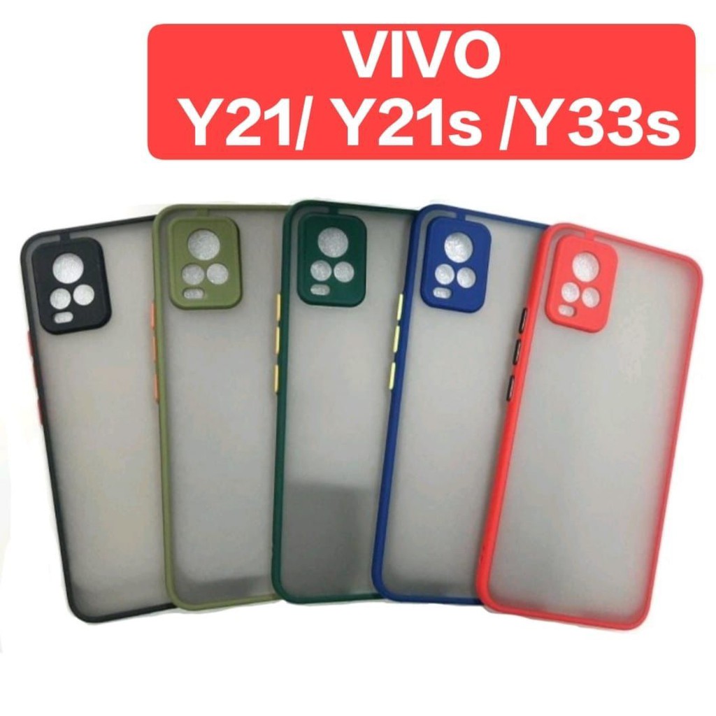 My choice Vivo Y21 / Y21s / Y33s soft case dove bumper + pelindung kamera