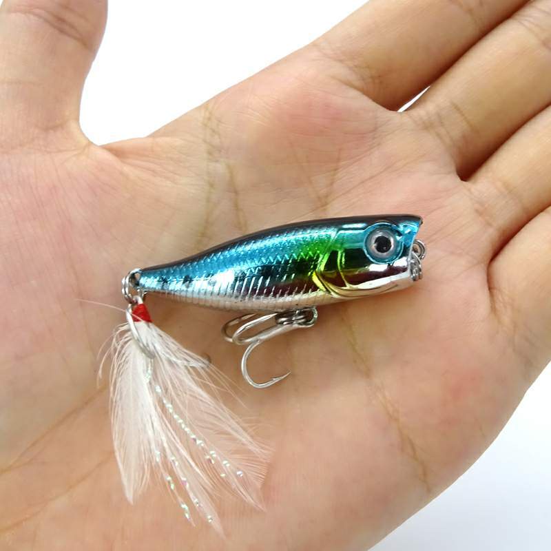 Shengyao 1pc Umpan Pancing Ikan Bass Wobbler Mini 4.5cm 3.5g Fishing Lure Popper Minnow Sinking Bait