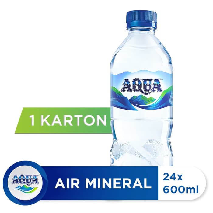 

Aqua Botol Carton 600 ml x 24 pc