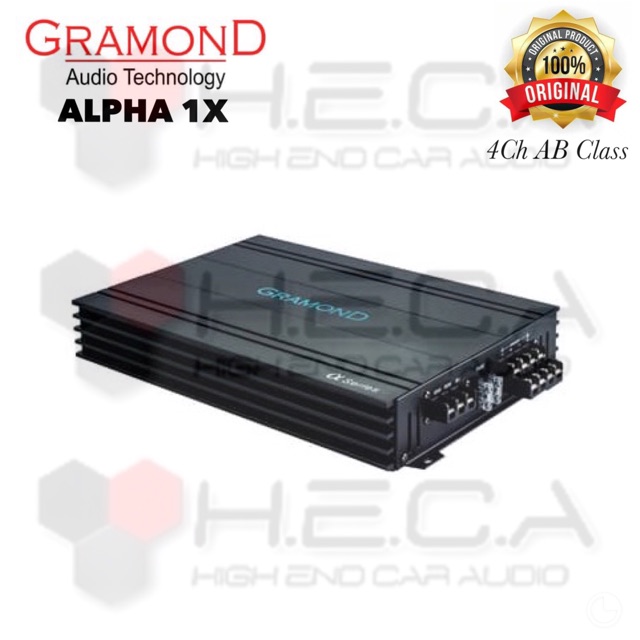 GRAMOND Alpha 1X Power Amplifier 4-Channel Class AB Mobil 4ch Ampli ORIGINAL