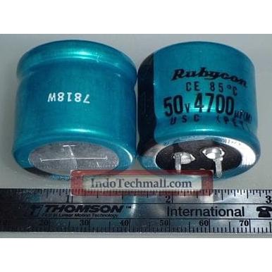Capacitor Elko 4700Uf 50V Rubycon Usc Original Termurah